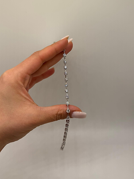 Xuping Silver Tek Taş Görünümlü Zirkon Bileklik