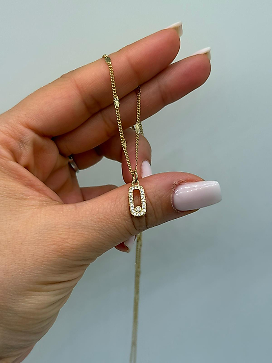 Xuping Modern Dikdörtgen Figürlü Kolye