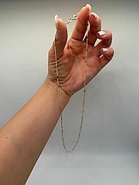 Xuping VIP Çelik Minimal Boncuk Detaylı 14K Altın Renk Kolye