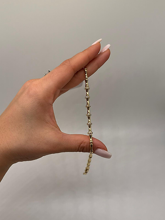 Xuping Gold Taşlı Bambu Bileklik