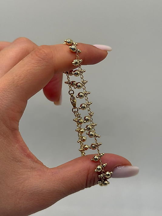 Top Detaylı Xuping VIP Çelik 14K Altın Renk Kadın Bileklik