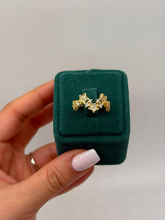 Altın Renk Yıldız Figürlü Yüzük