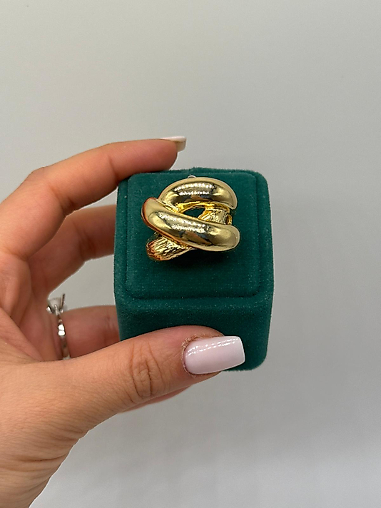 Modern Halka Tasarım Gold Yüzük