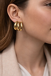 Üçlü Halka Form VIP Çelik Küpe