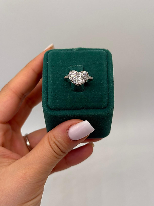 Xuping Taşlı Kalp Yüzük