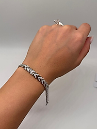 Xuping Silver Zirkon Taşlı Ok Form Zincir Bileklik